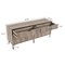 Manhattan Comfort 3-Piece DUMBO 5-Drawer Tall Dresser, 6-Drawer Double Low Dresser and Nightstand 2.0 in Rustic Grey 3-DB07-GY - alternate 3